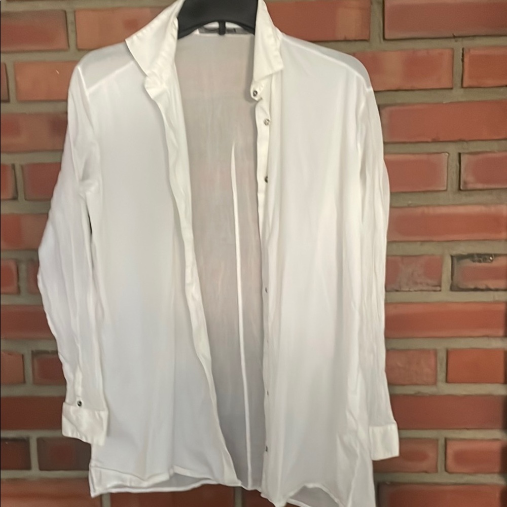 Transit par such medium Elegant White Button-Up Shirt modern minimalism